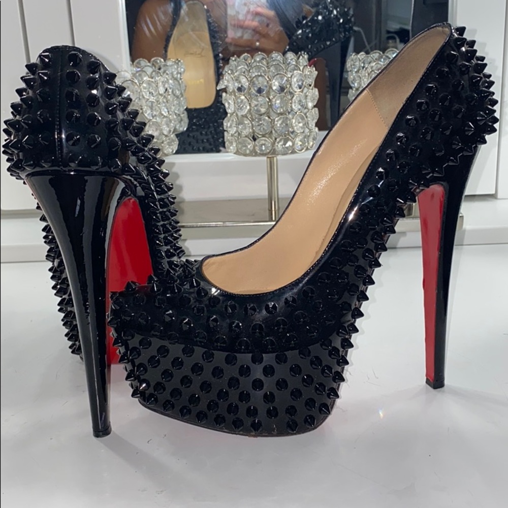 Christian Louboutin Black Daffodile Spike Platform